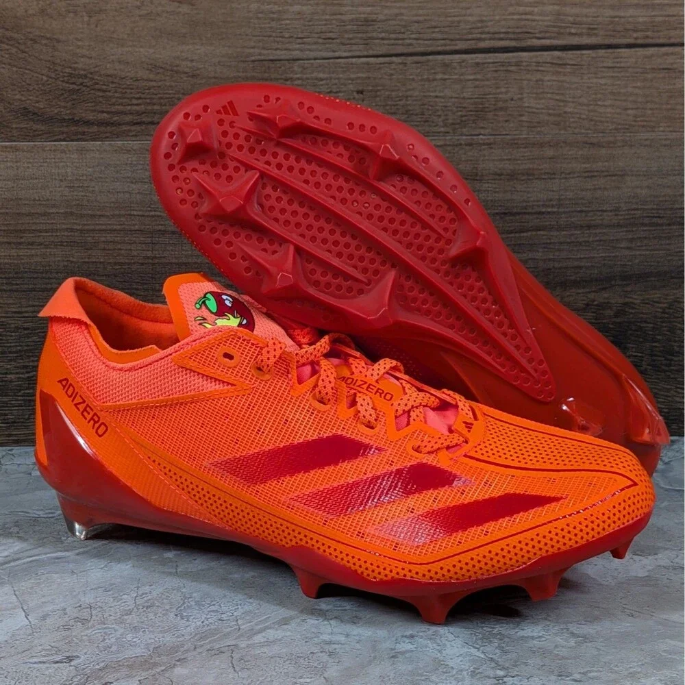 Adidas Adizero Electric Snack Attack Men's 8 Chili Red Orange Cleats IE4402